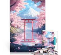 Rompecabezas de 1000 Piezas para Adultos Reflexiones de Sakura Juguete Educativo para aliviar el estrés Decoración 75x50cm