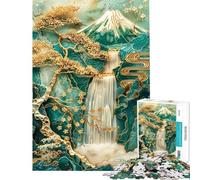 Rompecabezas de 1000 Piezas para Adultos Regalo Abstracto Kintsugi Fuji Art Puzzle para Adultos Juguetes de Bricolaje análisis y lógica Gran Regalo para los Amantes de los Juegos (tamaño 50x75cm)