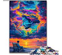 Rompecabezas de 1000 Piezas para Adultos, Regalo, Cara Humana, Nube de Colores, Juguetes educativos, Juegos antiestrés, decoración de Pared tamaño 50x75cm