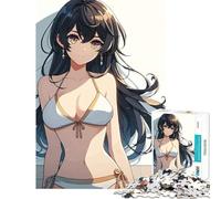 Rompecabezas de 1000 Piezas para Adultos Regalo Chica Anime contra una Pared Juego Educativo Juguete de desafío Juego Educativo decoración de Pared Obra de Arte Regalo (tamaño 38x52cm)