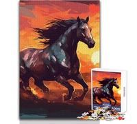 Rompecabezas de 1000 Piezas para Adultos, Regalo de Acuarelas de Caballos, Juego Educativo Familiar, desafío difícil, Ideas de Regalo, tamaño 38x26cm