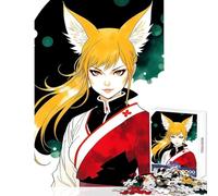 Rompecabezas de 1000 Piezas para Adultos Regalo de Anime Fox Girl Juguetes de Bricolaje Regalo para cumpleaños Juegos educativos desafiantes para completar tamaño 50x75cm