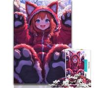 Rompecabezas de 1000 Piezas para Adultos Regalo de Anime Red Panda Girl 1000 Piezas para Adolescentes con póster a Juego y Hoja de Trivia para Mayores de 14 años 38x26cm