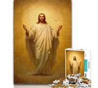 Rompecabezas de 1000 Piezas para Adultos, Regalo de Arte de Jesús, para aliviar el estrés y Matar el Tiempo en casa, con póster y Hoja de Trivia a Juego (75x50cm)