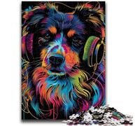 Rompecabezas de 1000 Piezas para Adultos, Regalo de Arte de Perro Pastor Australiano para Mayores de 14 años, Juguete Educativo Intelectual descompresor, Gran Regalo, 38x26cm