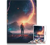 Rompecabezas de 1000 Piezas para Adultos, Regalo de Astronauta en el Espacio Exterior, Relajante, Divertido, para Pasar el Tiempo Libre, Juguete de Corte preciso de Primera Calidad, tamaño 50x75cm