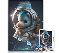 Rompecabezas de 1000 Piezas para Adultos, Regalo de Astronauta, Poni Espacial, Caballo, Relajante, Divertido, para Pasar el Tiempo Libre, Juguete de Corte preciso de Primera Calidad, tamaño 50x75cm