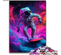 Rompecabezas de 1000 Piezas para Adultos, Regalo de Astronauta surfeando, para un Juego Educativo, un Juguete Que Mejora la Memoria para niños de 14 años tamaño 50x75cm