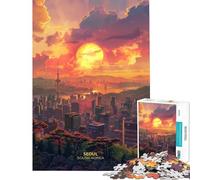 Rompecabezas de 1000 piezas para adultos regalo de atardecer en Seúl Corea del Sur ideal para cumpleaños y Navidad Juguetes DIY para mujeres mayores de 14 años Juego de rompecabezas incluido (38x52cm)