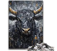 Rompecabezas de 1000 Piezas para Adultos, Regalo de Black Gold Bull, antiestrés, para Pasar el rato, decoración del hogar, Juguetes de 26x38cm