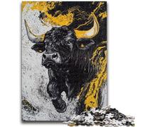 Rompecabezas de 1000 Piezas para Adultos, Regalo de Black Gold Bull, Juego de relajación, Juego Educativo para cumpleaños y Navidad, para Mayores de 14 años, 50x75cm