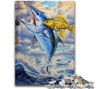 Rompecabezas de 1000 Piezas para Adultos, Regalo de Blue Marlin, Juego de Juguetes para Adultos Cada Pieza es única Juego desafiante y Divertido para Toda la Familia (50x75cm)