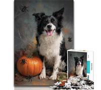 Rompecabezas de 1000 Piezas para Adultos Regalo de Border Collie Rompecabezas para Adultos Alivio del estrés desafío difícil Regalo de Amigo Secreto 75x50cm