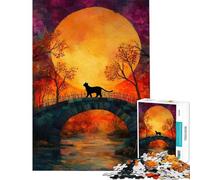 Rompecabezas de 1000 Piezas para Adultos Regalo de brujería Rompecabezas de Gato Negro para Adultos Juguetes de Bricolaje análisis y lógica Gran Regalo para los Amantes de los Juegos (tamaño 50x75cm)