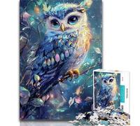 Rompecabezas de 1000 Piezas para Adultos, Regalo de búho Misterioso, Actividades Familiares Divertidas en casa, Regalo de cumpleaños, Regalos de Viaje, 38x26cm
