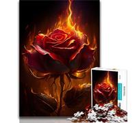Rompecabezas de 1000 Piezas para Adultos Regalo de Burning Rose 1000 Piezas para Adolescentes con póster y Hoja de Trivia a Juego para Mayores de 14 años 75x50cm