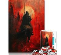 Rompecabezas de 1000 Piezas para Adultos Regalo de Caballero Rojo Sangre Rompecabezas para Adolescentes Juego Educativo desafío Juguete Regalo de cumpleaños Arte de Pared 75x50cm