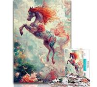 Rompecabezas de 1000 Piezas para Adultos, Regalo de Caballo mágico, para Juegos educativos, desafío, colección de Artistas, Bellas Artes (75x50cm)