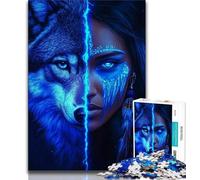 Rompecabezas de 1000 Piezas para Adultos, Regalo de Chica Lobo, Ayuda al Cerebro a ejercitar, Juguetes adictivos para Cultivar la Paciencia y Mejorar la Memoria, 75x50cm