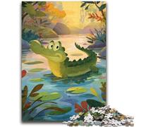 Rompecabezas de 1000 Piezas para Adultos, Regalo de cocodrilo, Juegos educativos, decoración del hogar, Juego Educativo para cumpleaños y Navidad, 26x38cm