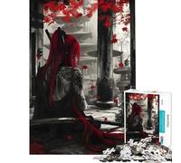 Rompecabezas de 1000 Piezas para Adultos Regalo de Crimson Samurai Solitude para cumpleaños y Navidad Juguetes de Bricolaje para Mujeres Mayores de 14 años (38x26cm)