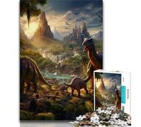Rompecabezas de 1000 Piezas para Adultos, Regalo de Dinosaurios para Adolescentes, Ideal para Pasar el rato en casa con Piezas de Formas aleatorias Totalmente entrelazadas (tamaño 75x50cm)