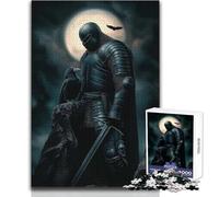 Rompecabezas de 1000 Piezas para Adultos, Regalo de El Caballero Negro bajo la luz de la Luna, Rompecabezas para la Familia, análisis y lógica, Juguetes de Bricolaje, tamaño 38x52cm