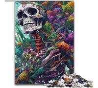 Rompecabezas de 1000 Piezas para Adultos, Regalo de Esqueleto de Flores, Juguetes educativos, Juegos antiestrés, decoración de Pared tamaño 26x38cm