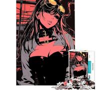 Rompecabezas de 1000 Piezas para Adultos Regalo de Estilo Steampunk Anime con Chica desafío difícil de completar Juego Familiar para Mayores de 14 años (38x52cm)