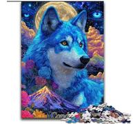 Rompecabezas de 1000 Piezas para Adultos, Regalo de Flores y Lobos, Juguetes educativos para el Aprendizaje, Juegos Familiares, Ideal para decoración de Escritorio (tamaño 26x38cm)