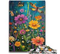Rompecabezas de 1000 Piezas para Adultos, Regalo de Flores y Mariposas, Pintura al óleo, Juego desafiante para Todos, para Mujeres, Regalos para Hombres (75x50cm)
