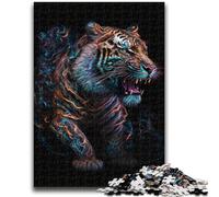 Rompecabezas de 1000 Piezas para Adultos, Regalo de Galaxy Fantasy Tiger para Mayores de 14 años, Juguete Educativo Intelectual descompresor, Gran Regalo, 38x26cm