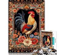 Rompecabezas de 1000 Piezas para Adultos, Regalo de Gallo, desafiante y difícil, con Piezas aleatorias Que encajan Perfectamente, 38x26cm