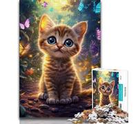 Rompecabezas de 1000 Piezas para Adultos, Regalo de Gatito, bebé, Luna, Adolescente, para Pasar el rato en casa con Piezas aleatorias Que se entrelazan (tamaño 38x26cm)