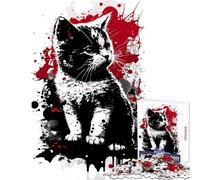 Rompecabezas de 1000 Piezas para Adultos Regalo de Gato Munchkin Retrato decoración del hogar Juguetes Regalos de cumpleaños Juego Educativo Interesante reducción del estrés tamaño 38x26cm