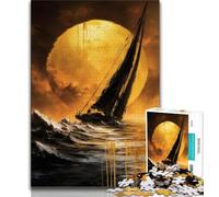 Rompecabezas de 1000 Piezas para Adultos, Regalo de Golden Boat, Juego Educativo Familiar, decoración de Pared, cumpleaños y Navidad, 38x26cm