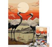 Rompecabezas de 1000 Piezas para Adultos Regalo de grúa migración Invernal Juguetes antiestrés Regalos para Mujeres y Hombres Juegos Divertidos colección de Artistas Bellas Artes tamaño 50x75cm