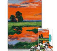 Rompecabezas de 1000 Piezas para Adultos, Regalo de Hermoso Amanecer, Rompecabezas de 1000 Piezas, Ideal para aliviar el estrés, Ideal para Decorar tu Escritorio (tamaño 38x26cm)
