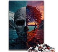 Rompecabezas de 1000 Piezas para Adultos, Regalo de Humanos vs Naturaleza, desafiante, Divertido y Divertido Juego Educativo para cumpleaños, 26x38cm