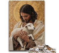 Rompecabezas de 1000 Piezas para Adultos, Regalo de Jesús, Familia, diversión con póster a Juego y Hoja de Trivia para Mayores de 14 años, 26x38cm