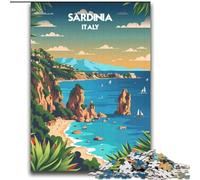 Rompecabezas de 1000 Piezas para Adultos, Regalo de la Costa de Cerdeña, Apto para Mayores de 14 años, decoración del hogar, Regalo para Toda la Familia, 75x100cm