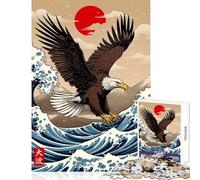 Rompecabezas de 1000 Piezas para Adultos Regalo de la Gran Ola del Águila Juguete Educativo Regalo de Amigo Secreto Juego de ingenio Cada Pieza es única (tamaño 38x52cm)