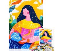 Rompecabezas de 1000 Piezas para Adultos Regalo de la vívida visión fauvista de la Mona Lisa Juguete Educativo Regalo de Amigo Secreto Juego de ingenio Cada Pieza es única (tamaño 38x26cm)
