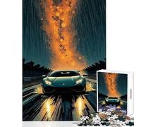 Rompecabezas de 1000 Piezas para Adultos Regalo de Lamborghini Huracán bajo la Lluvia Juguetes de Bricolaje Regalo para cumpleaños Juegos educativos desafiantes para completar tamaño 50x75cm