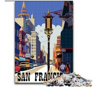Rompecabezas de 1000 Piezas para Adultos, Regalo de Las Calles de San Francisco, Apto para Mayores de 14 años, decoración del hogar, Regalo para Toda la Familia, 50x75cm