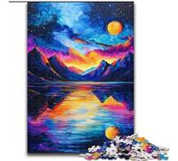 Rompecabezas de 1000 Piezas para Adultos, Regalo de Las montañas Aurora, diversión Familiar en casa, Regalo de cumpleaños, Regalo de Viaje, para niños de 14 años (tamaño 50x75cm)