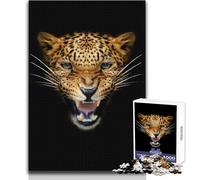 Rompecabezas de 1000 Piezas para Adultos, Regalo de Leopardo Enojado, Juegos educativos, Actividades Familiares, Regalos de cumpleaños, tamaño 50x75cm