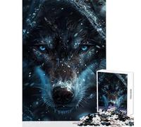 Rompecabezas de 1000 Piezas para Adultos Regalo de Lobo Misterioso decoración del hogar Juguetes Regalo Divertido Juego de ingenio desafío Educativo tamaño 50x75cm