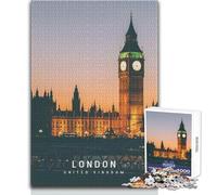 Rompecabezas de 1000 Piezas para Adultos, Regalo de Londres, Juego desafiante, Juguetes, decoración, Juguete para decoración de Pared, tamaño 38x52cm