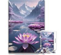 Rompecabezas de 1000 Piezas para Adultos, Regalo de Lotus Calm Waters, Juego Educativo Familiar, desafío difícil, Ideas de Regalo, tamaño 50x75cm